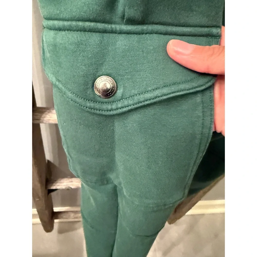 Polo Ralph Lauren Mens Green Double-Knit Cargo Jogger Sweatpants Size M